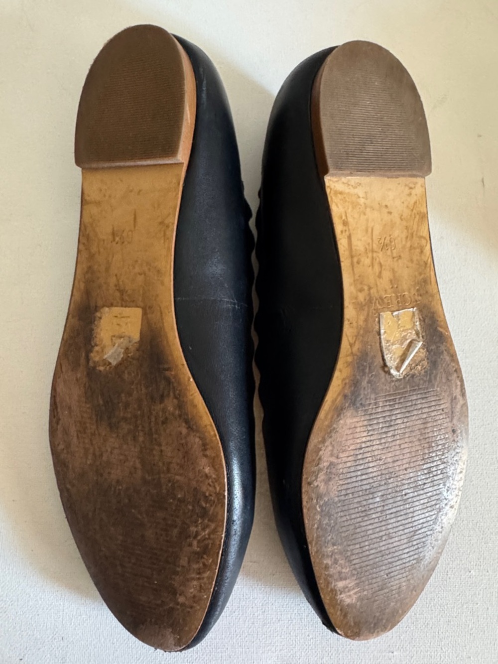 J. Crew Black Scalloped Leather Ballet Flats - Picture 5 of 5